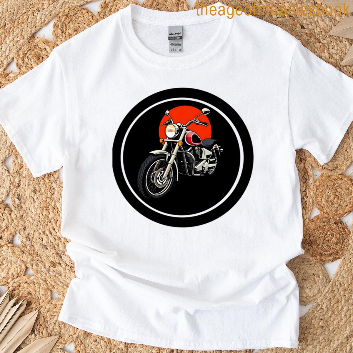 Old School Motorcycle Vector Retro Two-wheel Design T-shirt