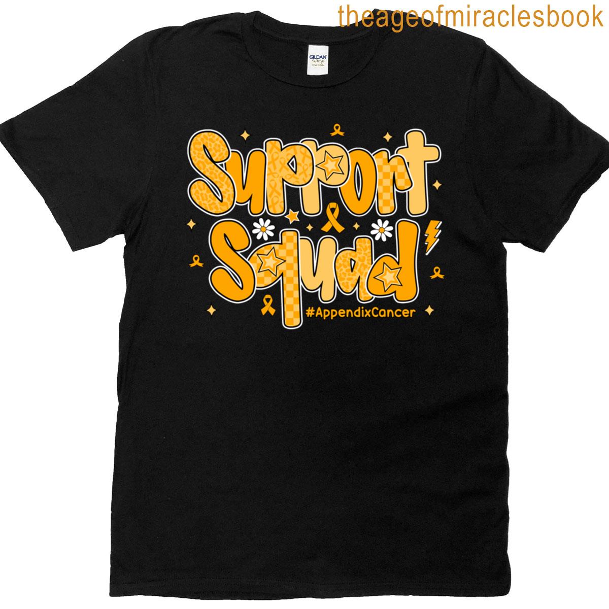 Preppy Appendix Cancer Awareness Support Squad T-shirt