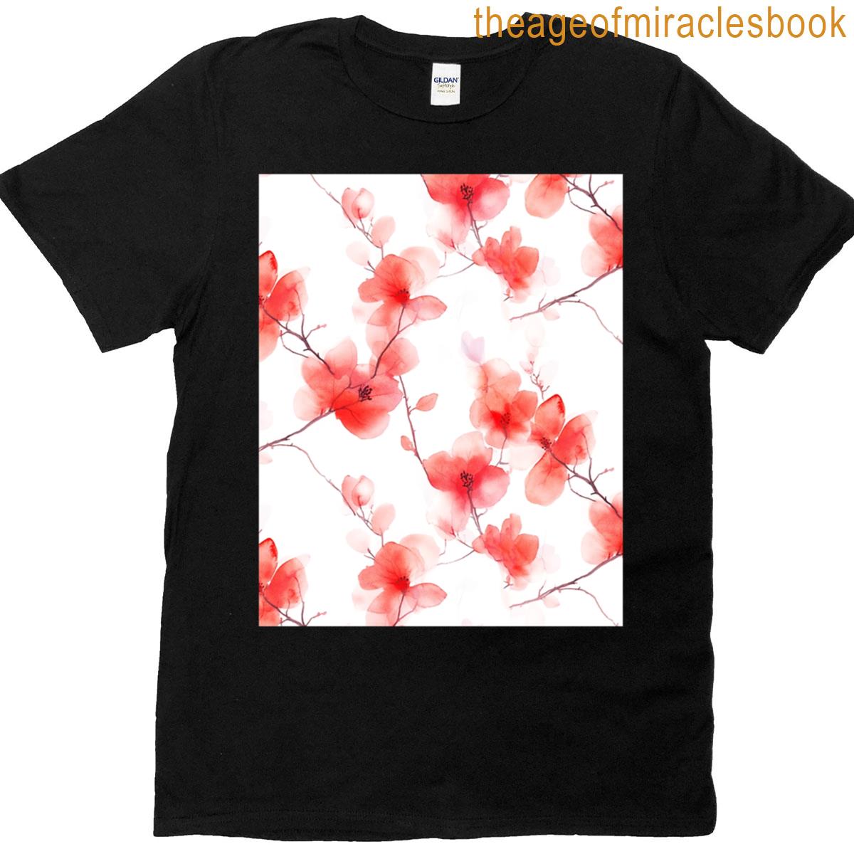 Red Bougenvilae Graphic T-shirt