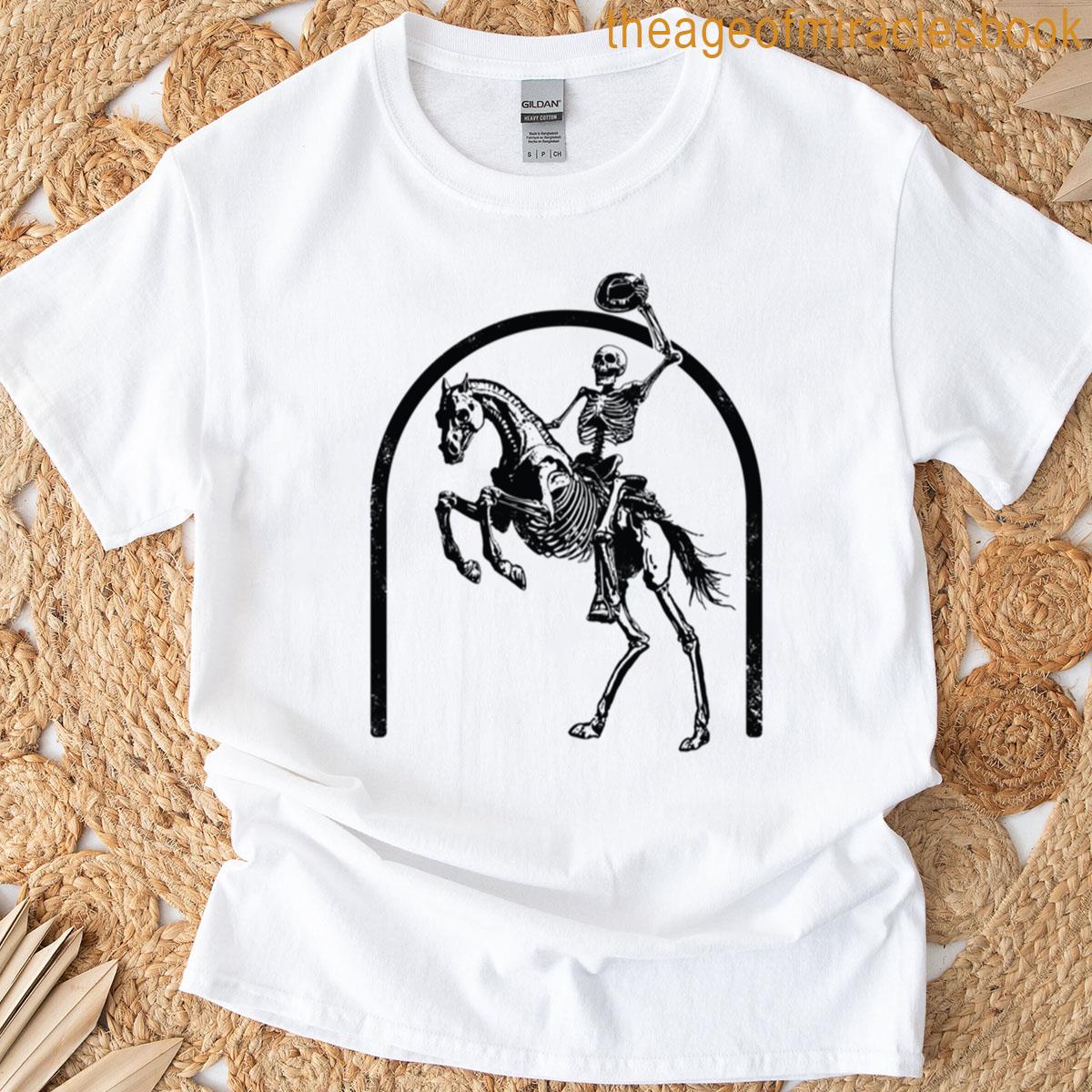 Skeleton Cowboy Halloween Premium T-shirt