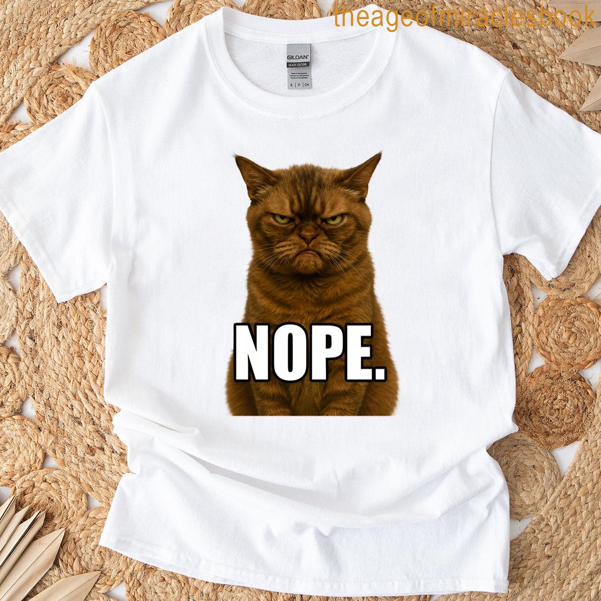Ugly Cat Meme Grumpy Face Mood Disgusted T-shirt