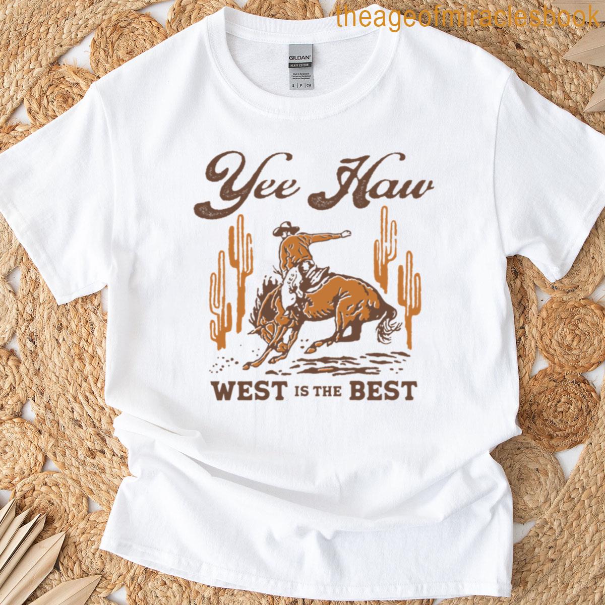 Yea-haw Cowboy Fitted Scoop T-shirt