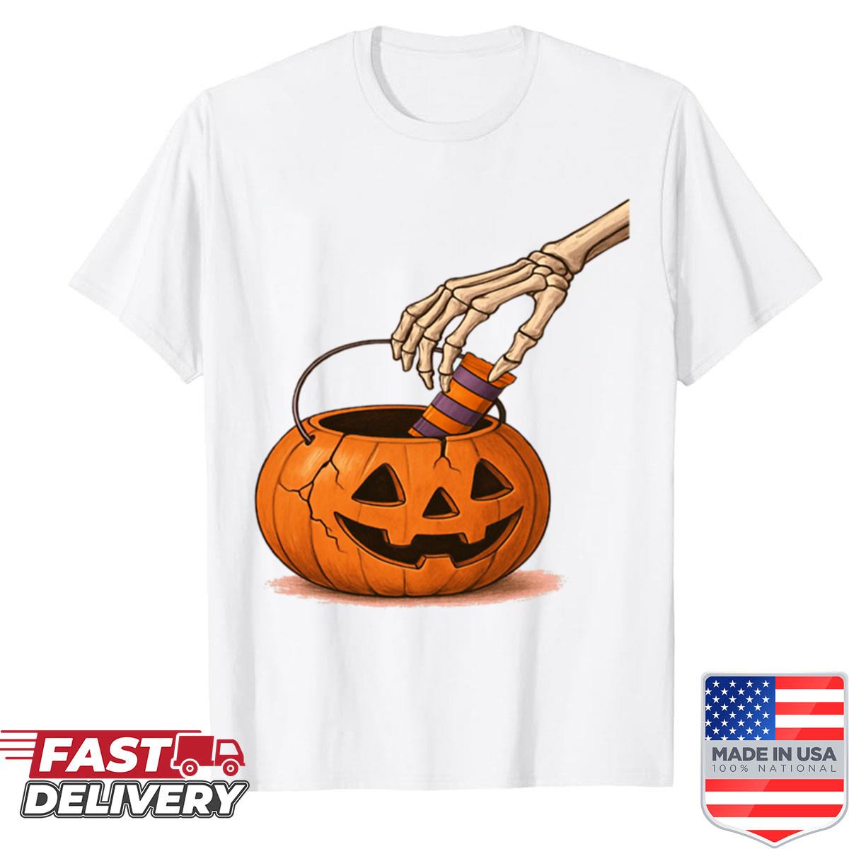 Skeleton Hand Grabbing Candy Shirt