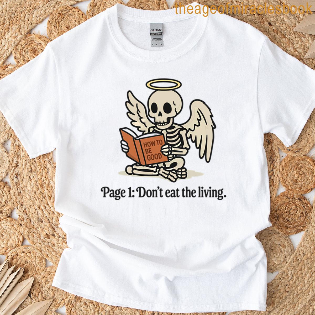 Angel Skell Self-help Guide Funny Skeleton Book Meme Print Oversized T-shirt
