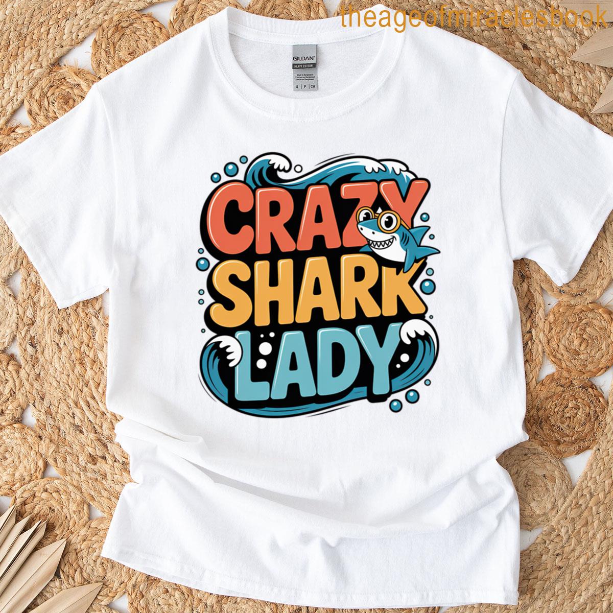 Crazy Shark Lady T-shirt