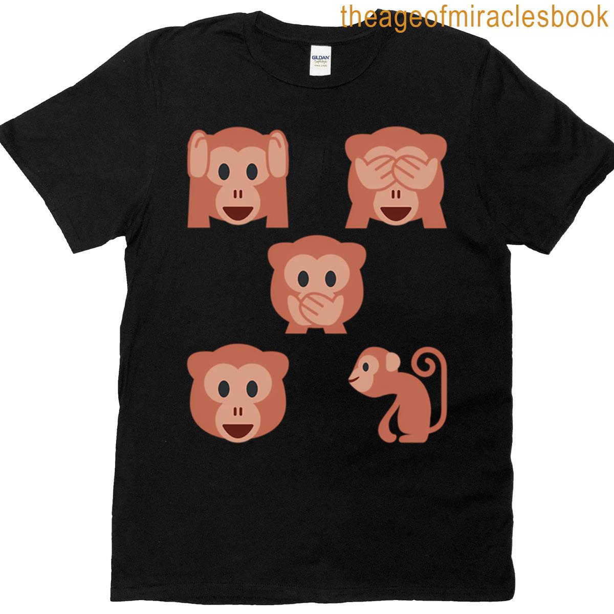 Cute Monkey Emoji T-shirt