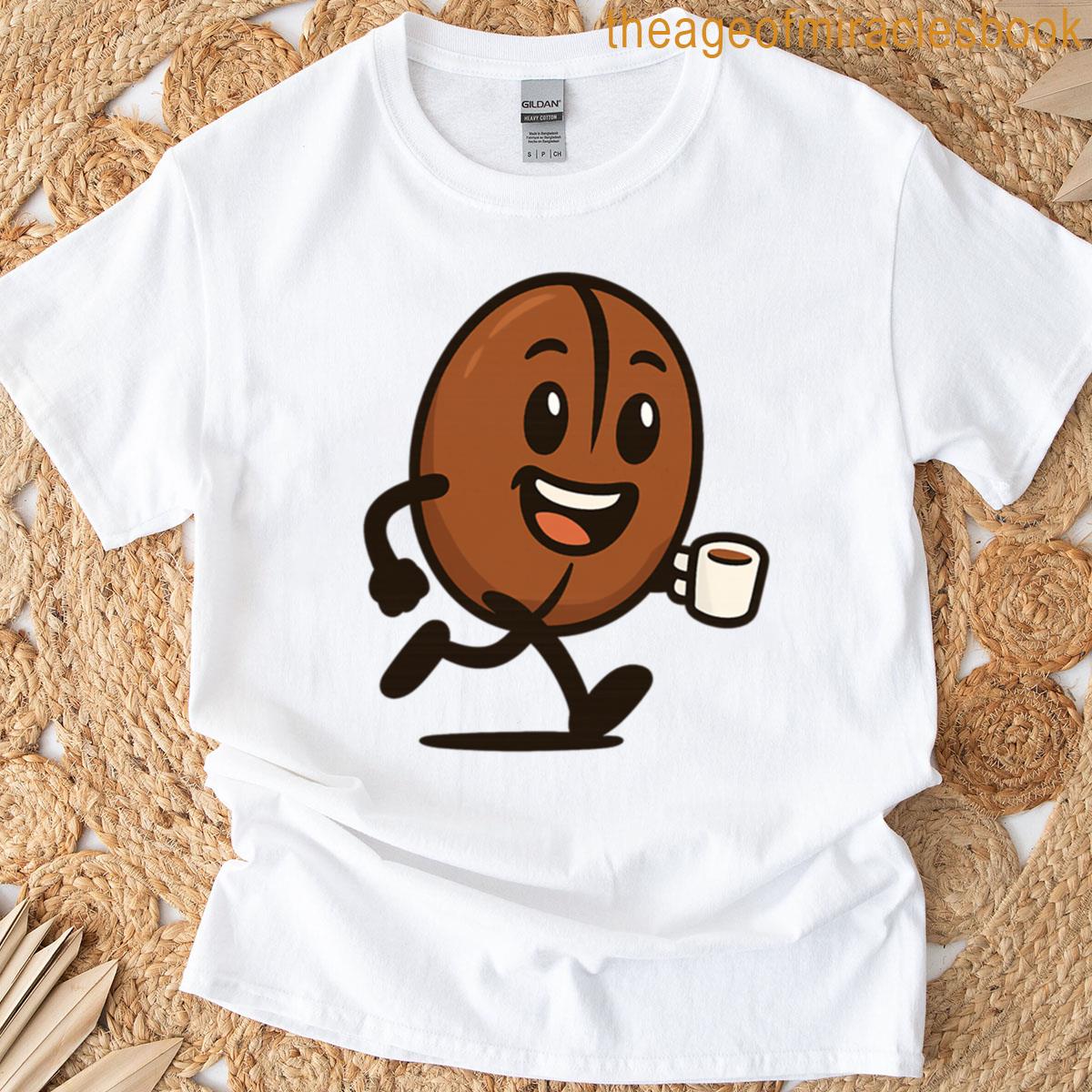Energetic Coffee Bean Sticker T-shirt