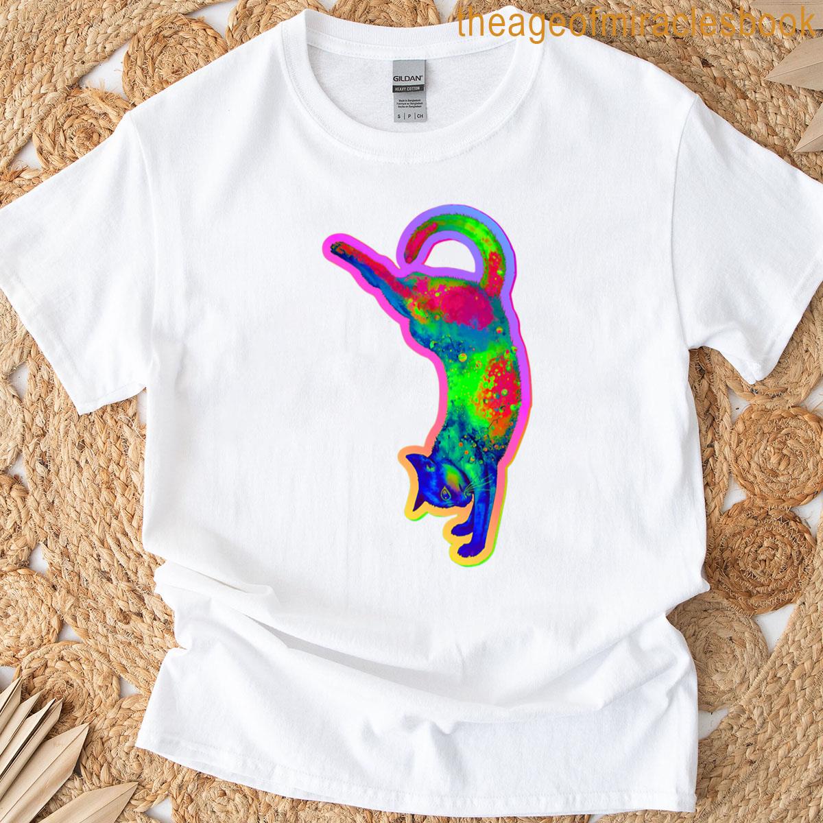 Funny Yoga Cat Doing Asana Oversized T-shirt