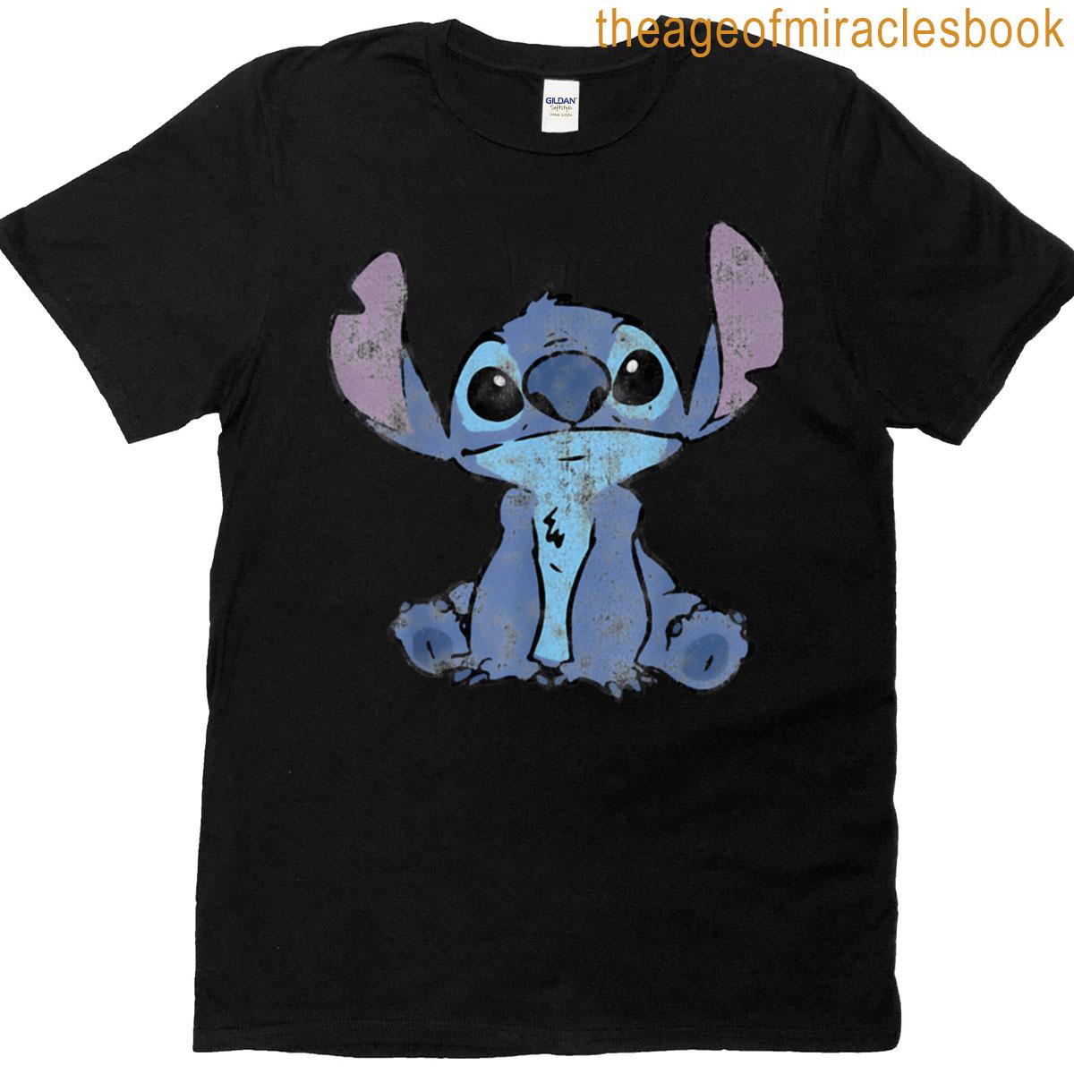 Lilo Stitch Distressed Stitch Portrait T-shirt