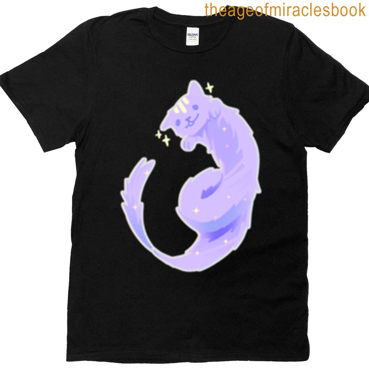 Long Magic Space Cat T-shirt