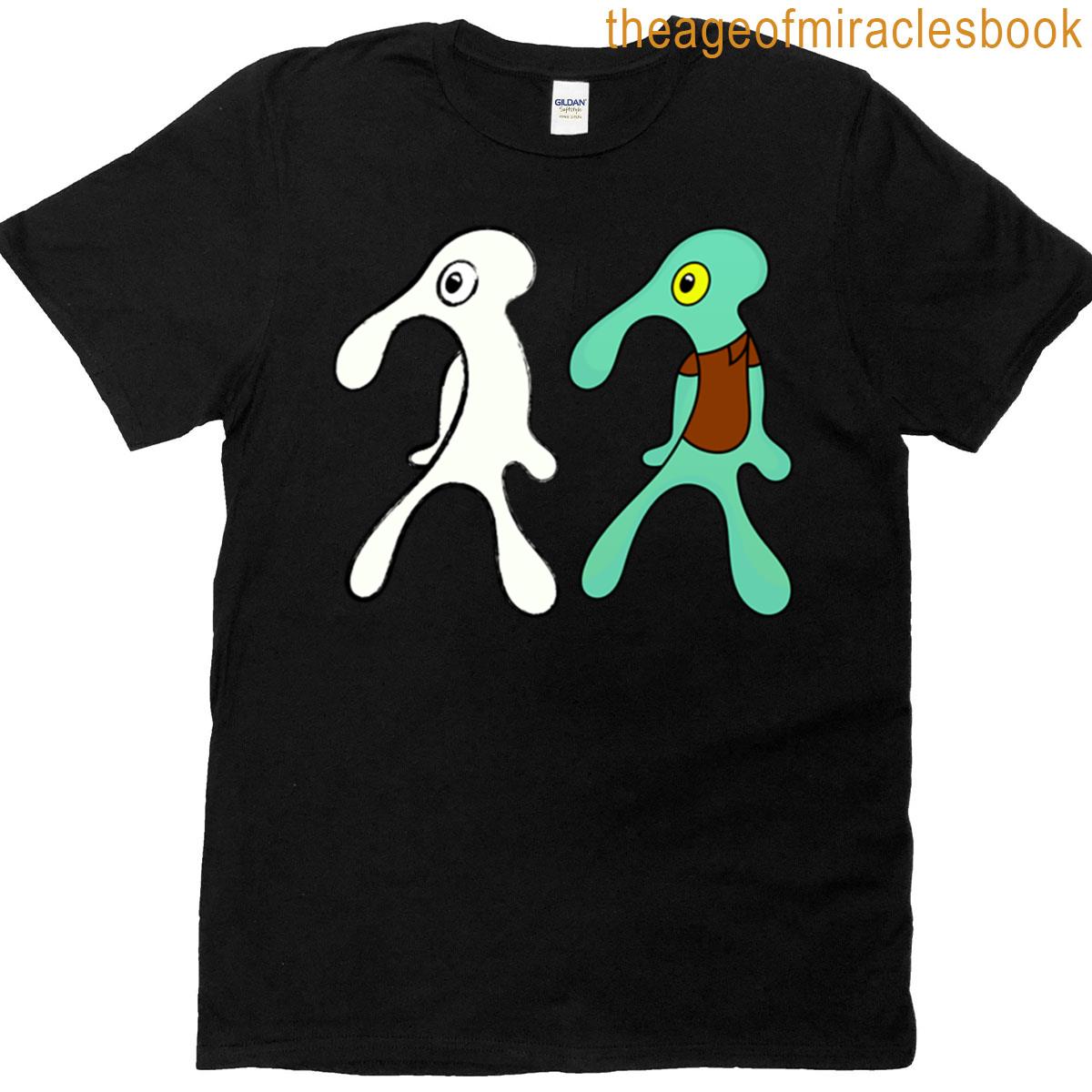 Pack Squidward Art Squidward Painting T-shirt