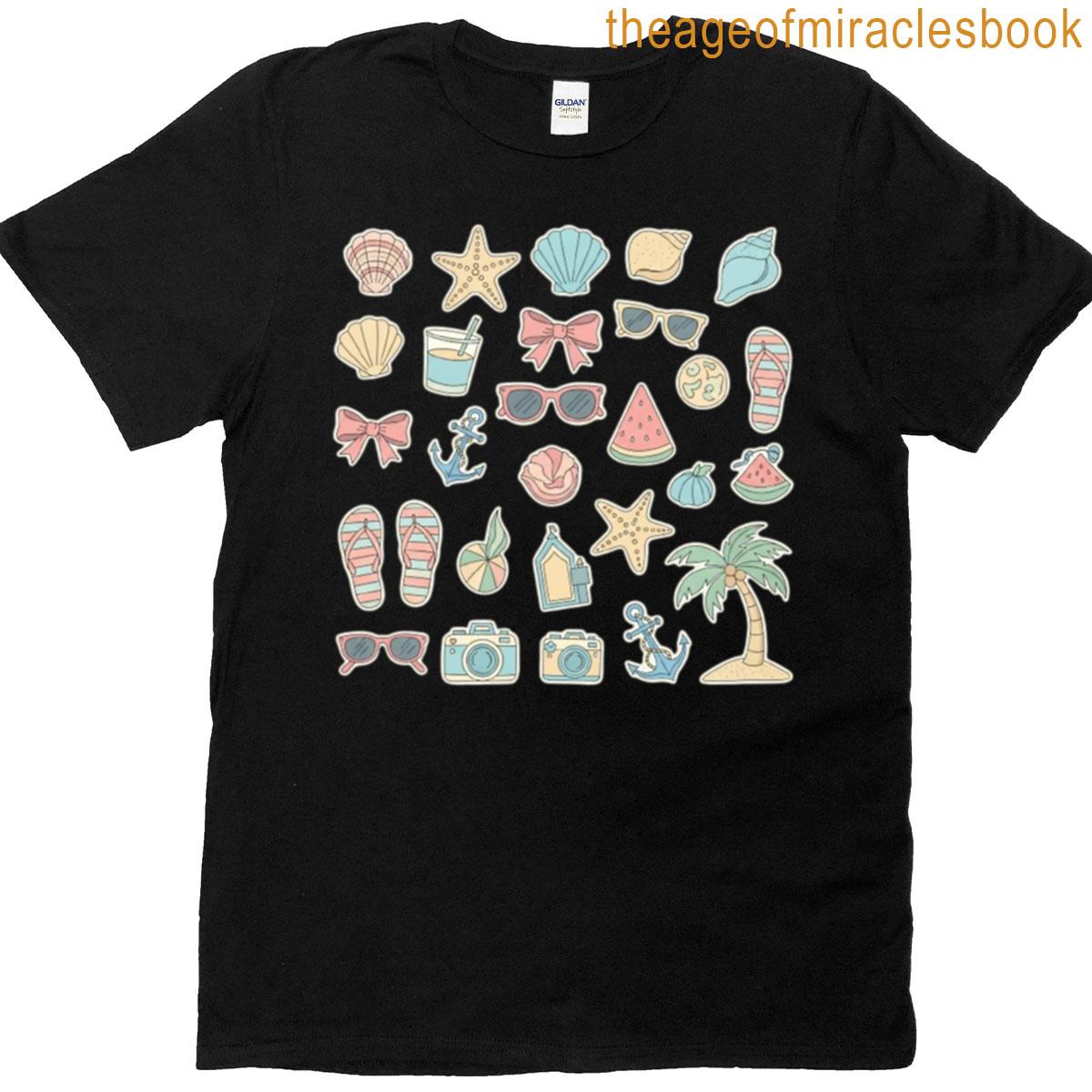 Pastel Summer Beach T-shirt