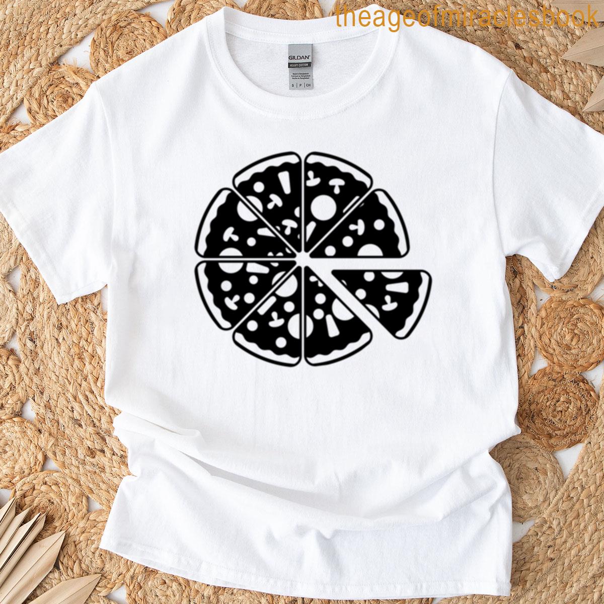 Pizza With Pizza Slice Removed Graphic T-shirt