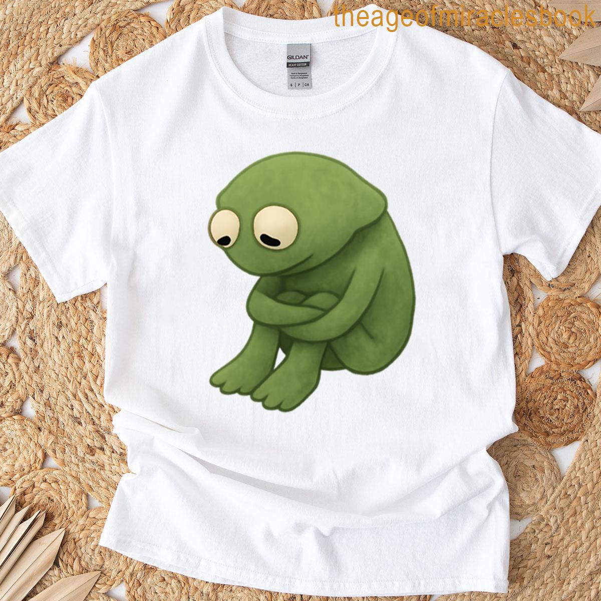 Sad Frog Meme Sticker Premium T-shirt