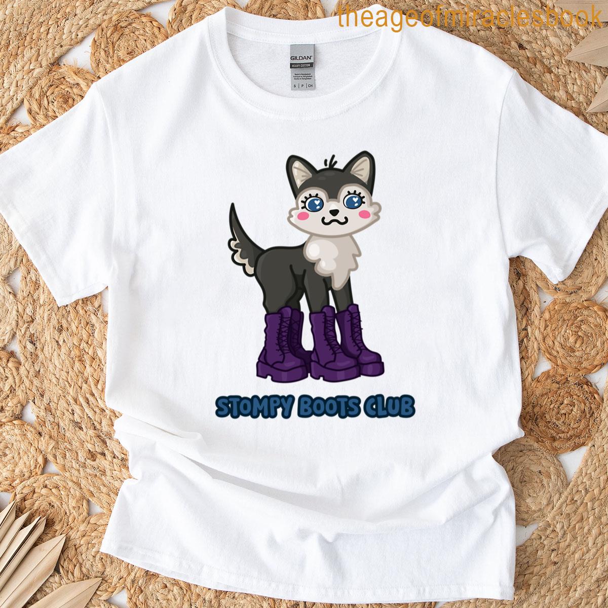 Stompy Boots Club Cute Wolf T-shirt