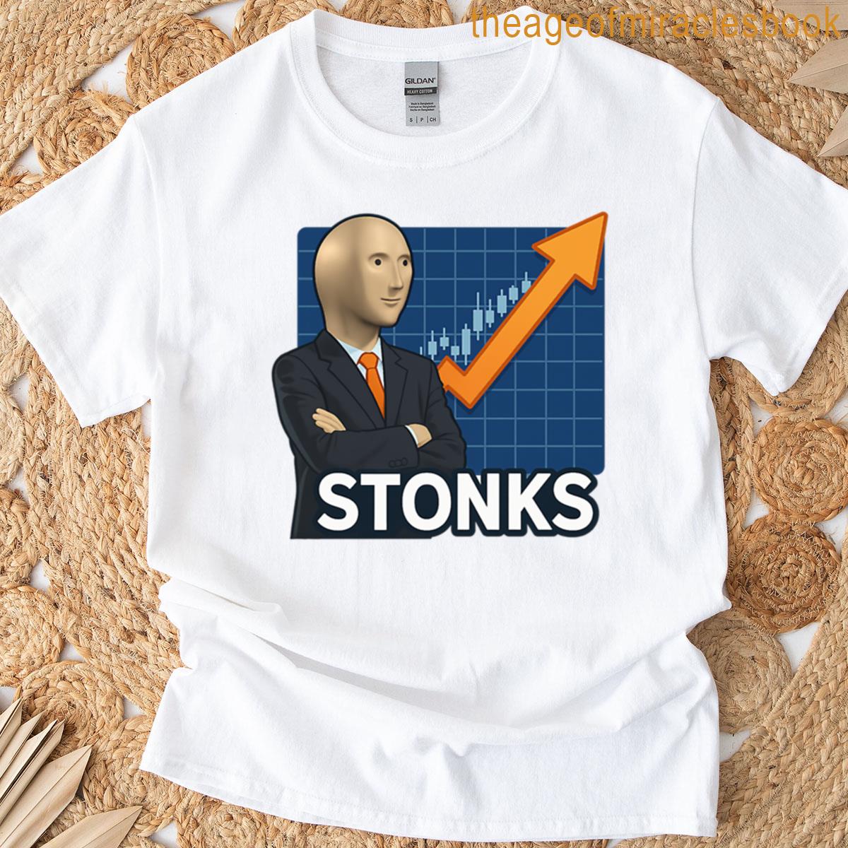 Stonks Meme Man Design T-shirt
