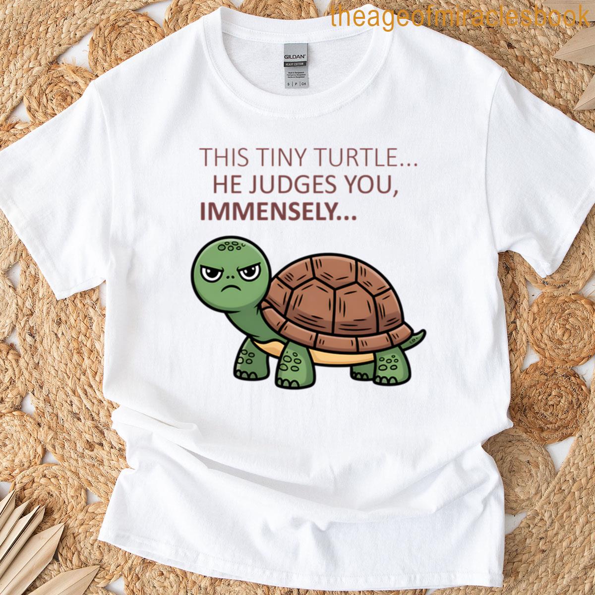 Tiny Turtle Judges You Oversized T-shirt