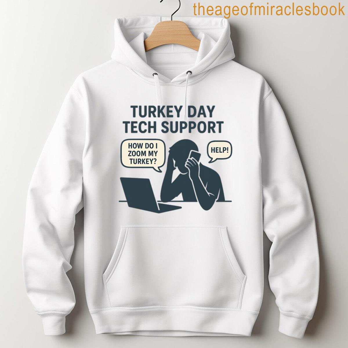 Alternative view of Turkey Day Tech Support T-shirt