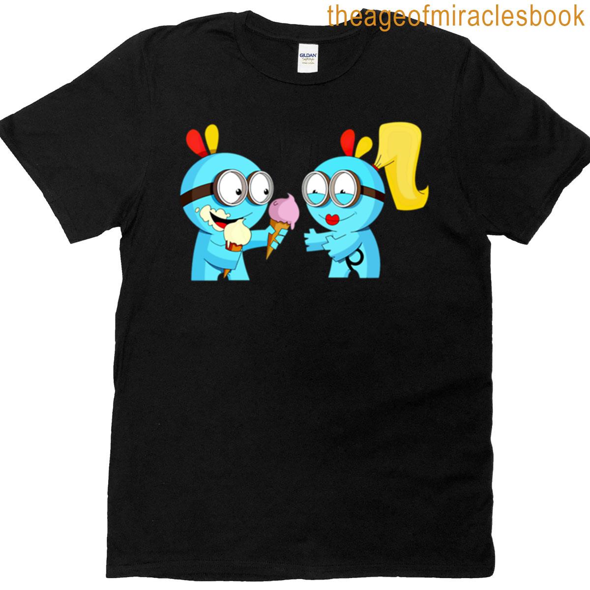 Boy Caring Cartoon T-shirt