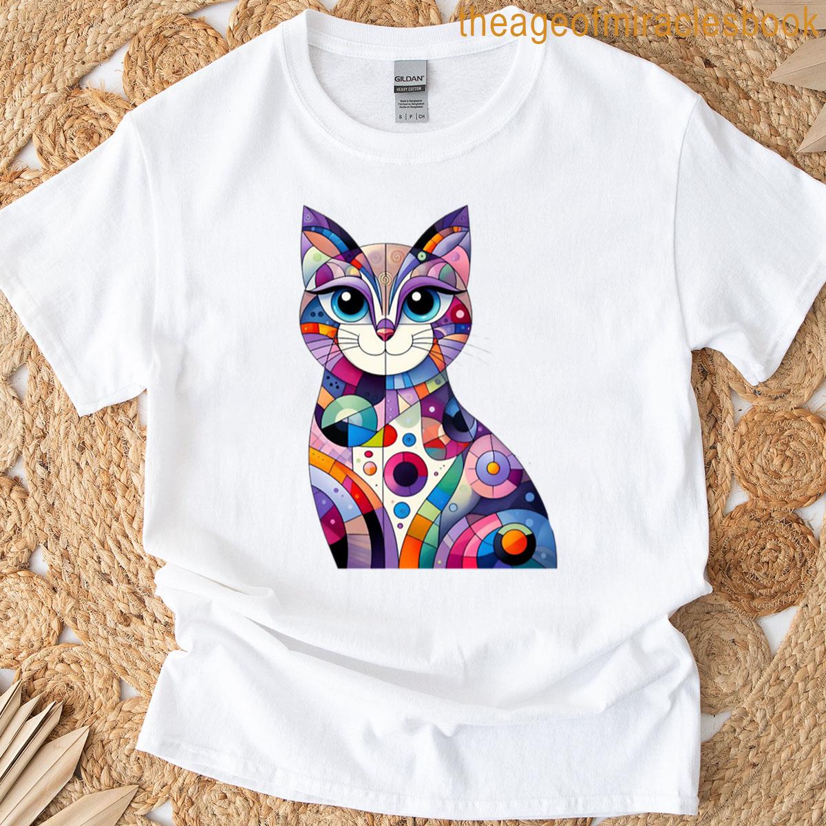 Cubist Cat Art T-shirt