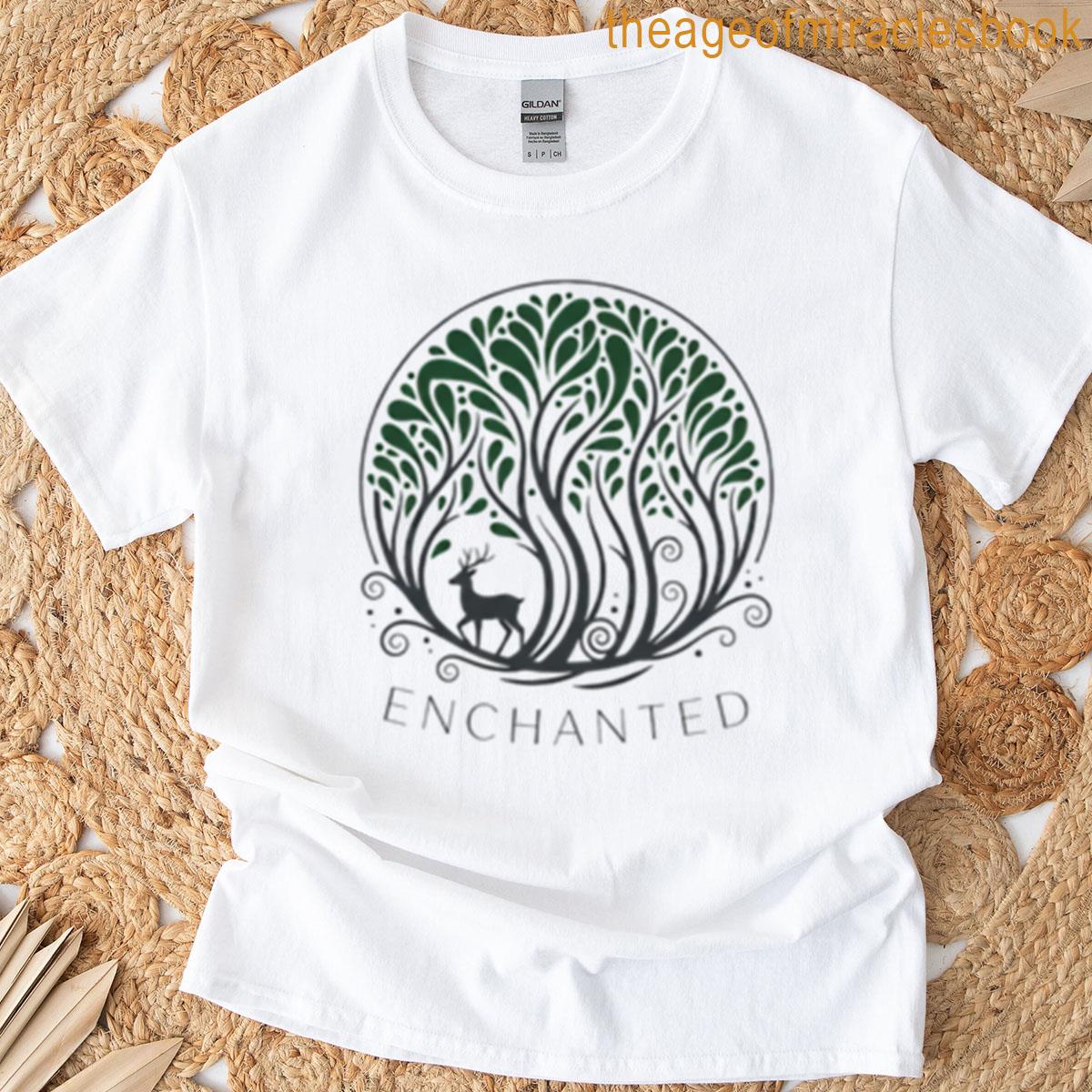 Enchanted Forest Deer Elegant Design T-shirt