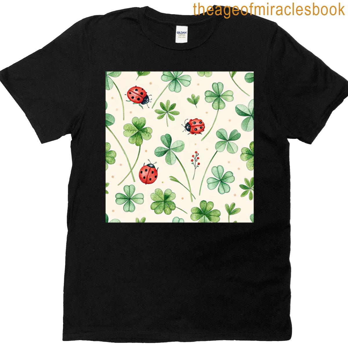 Four-leaf Clovers Ladybugs T-shirt