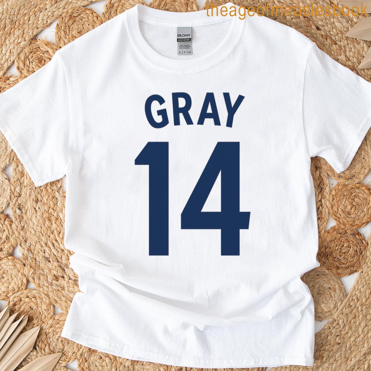 Gray 14 Tottenham Inspired Number Design T-shirt