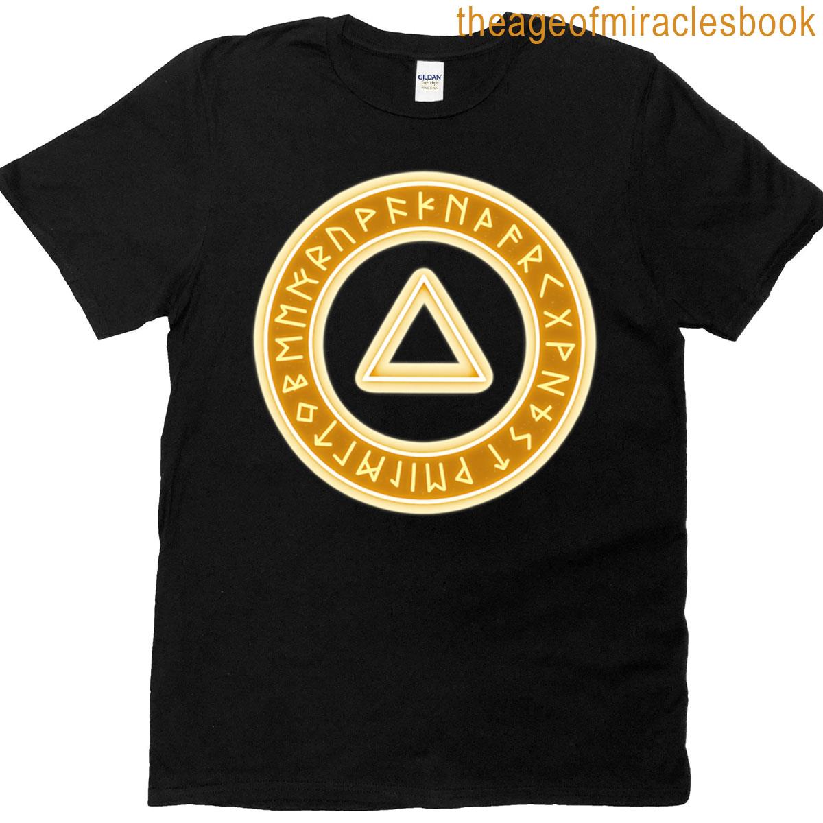 Mystical Glowing Runic Circle Symbol T-shirt