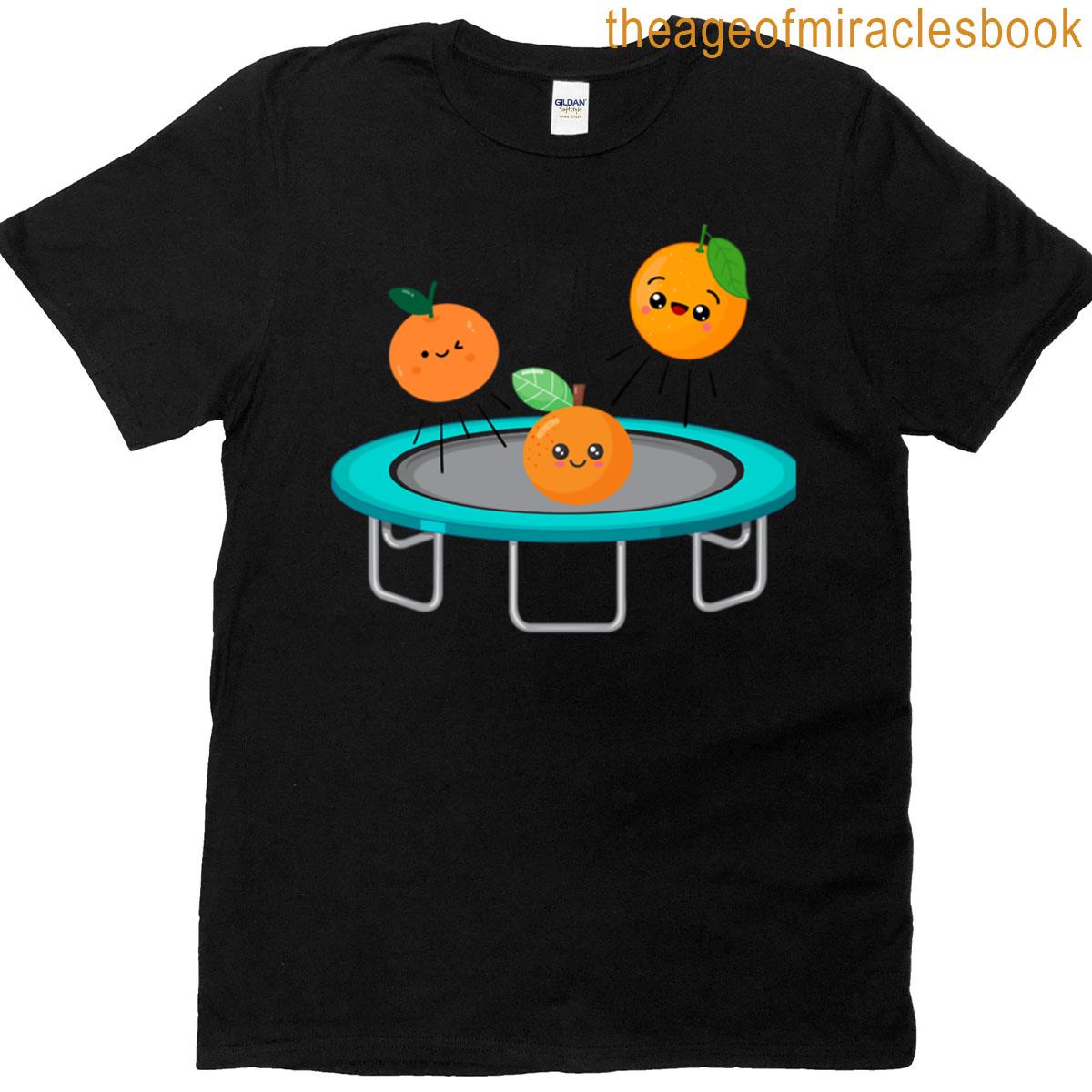 Oranges Jumping On A Trampoline T-shirt