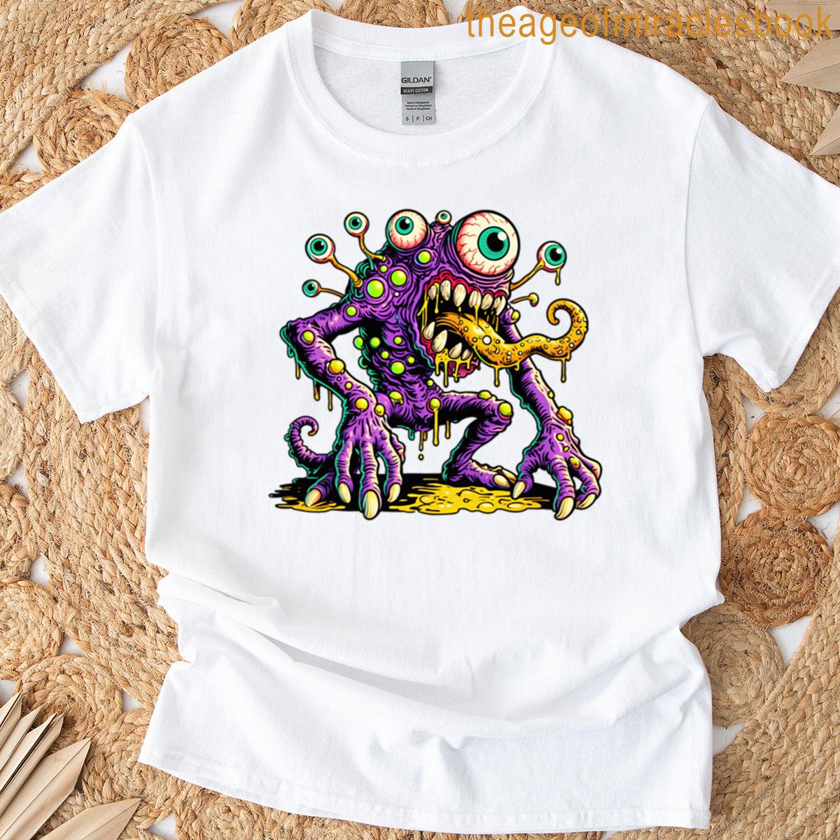 Purple Slime Alien Character T-shirt