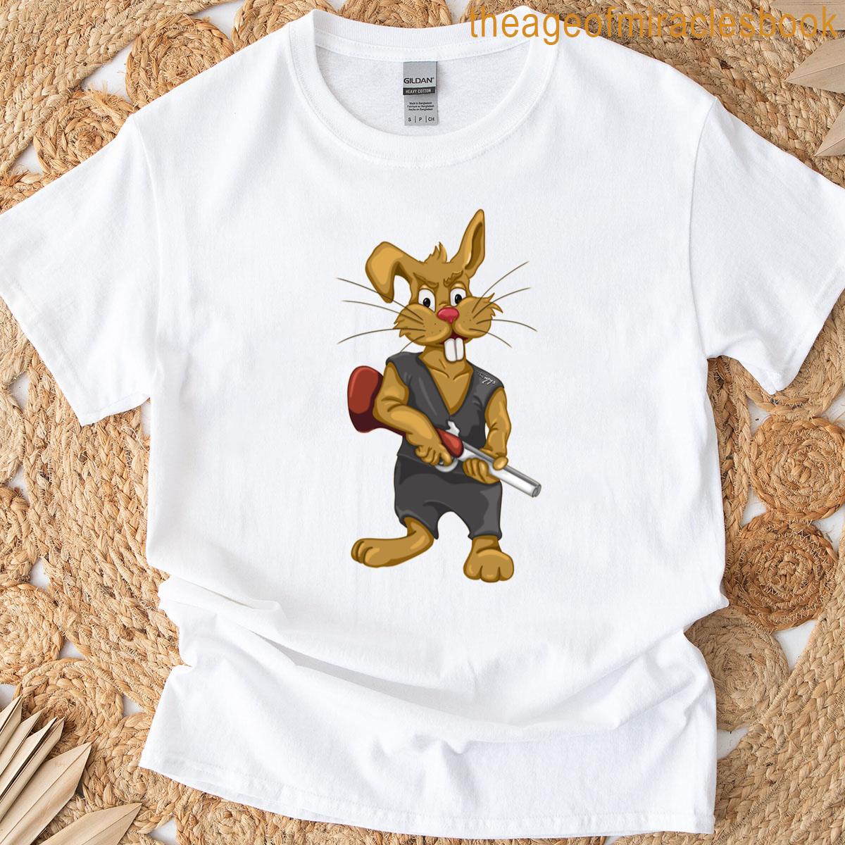Rabbit Hunter – Light Background T-shirt