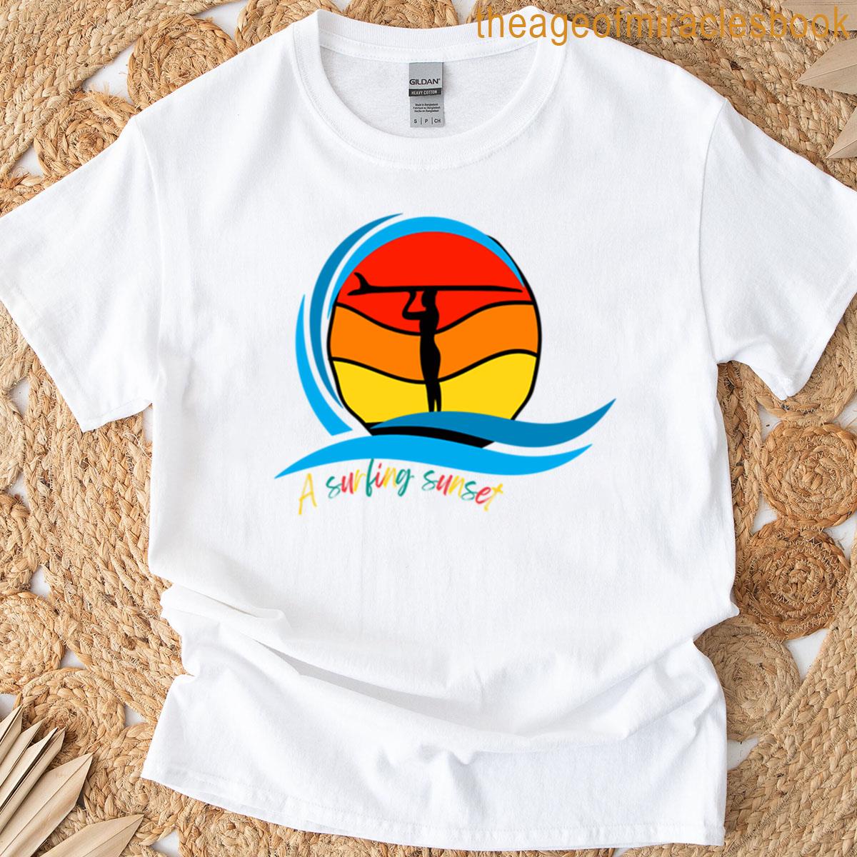 Surfing At Sunset T-shirt