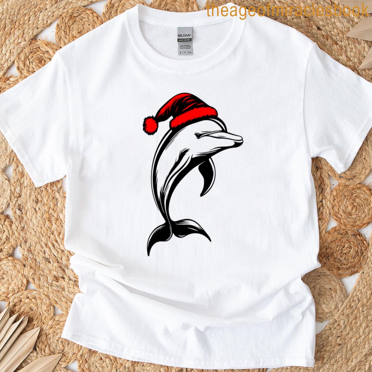 Dolphin In Christmas Hat T-shirt