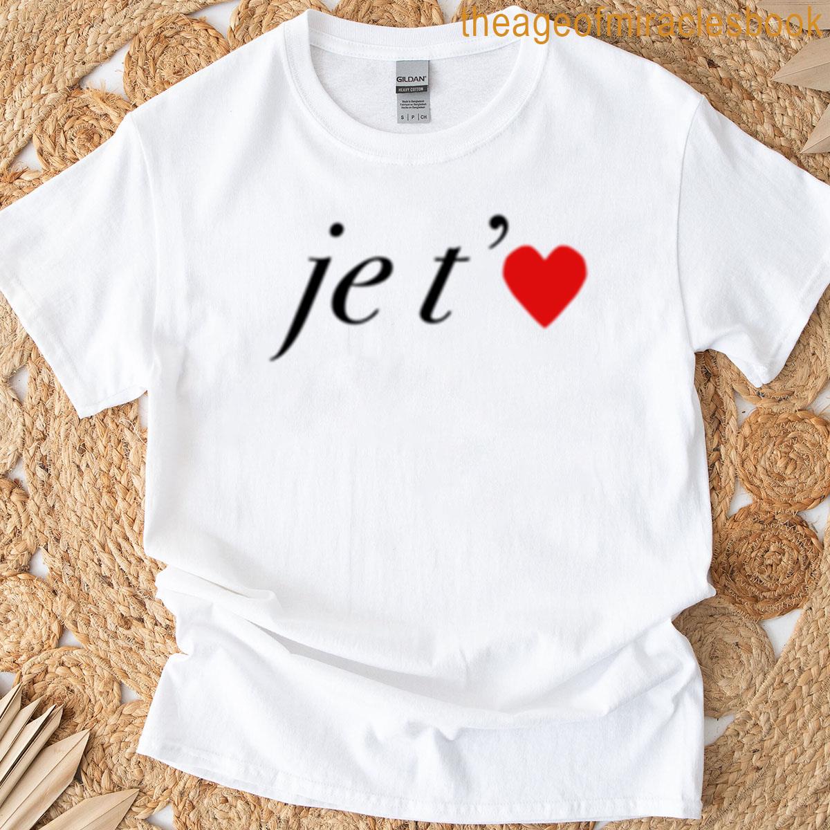 French Je Taime Heart T-shirt