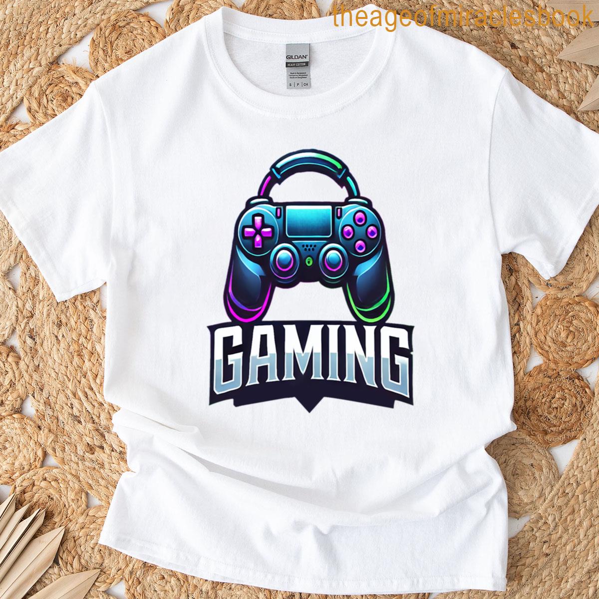 Futuristic Neon Gaming Logopng T-shirt