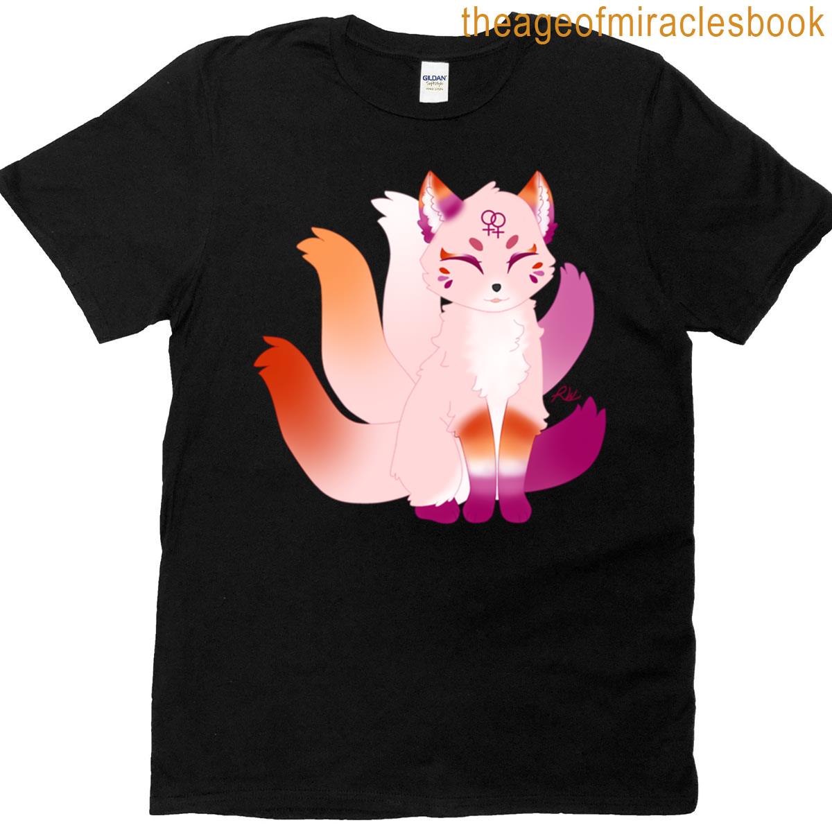 Lesbian Pride Kitsune T-shirt