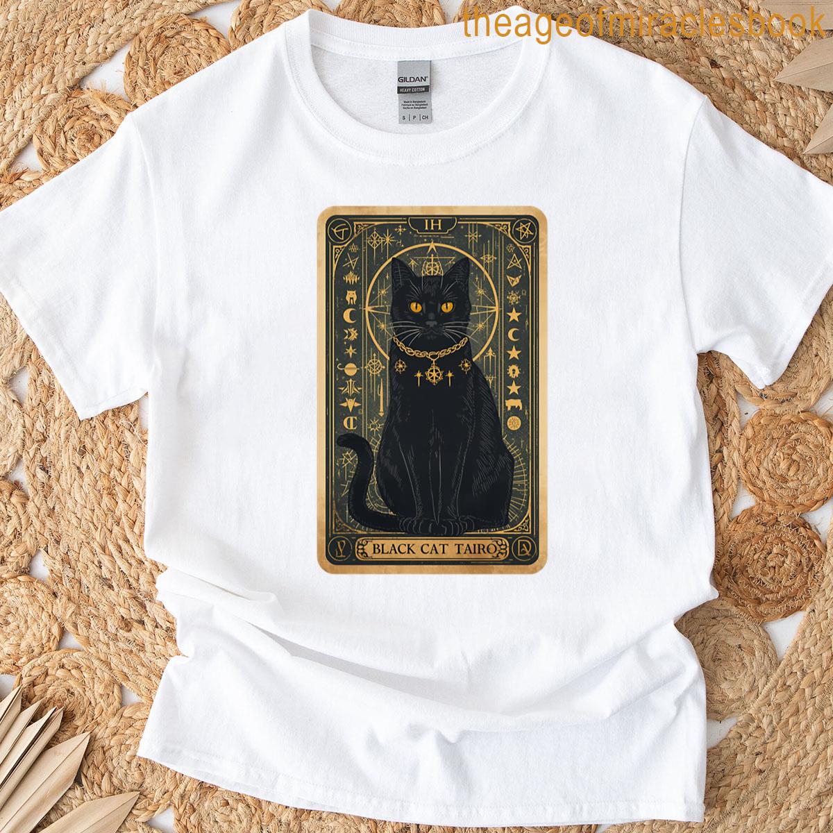 Medieval Black Cat Tarot T-shirt