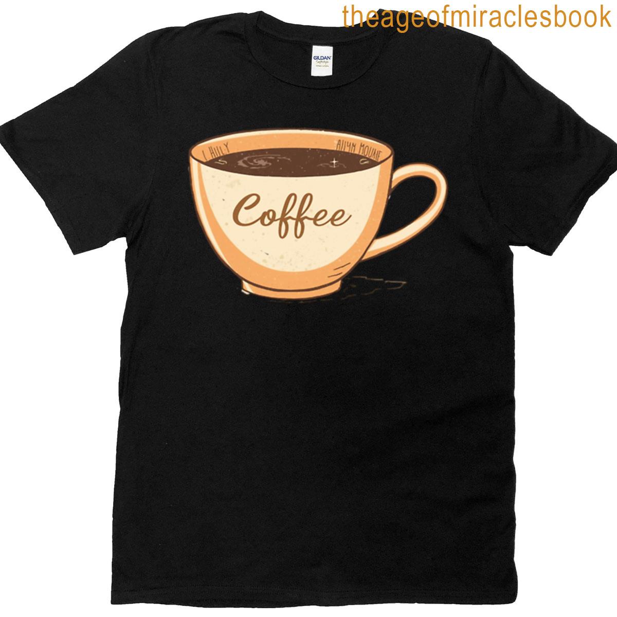 Minimalist Coffee Cup Illustration T-shirt
