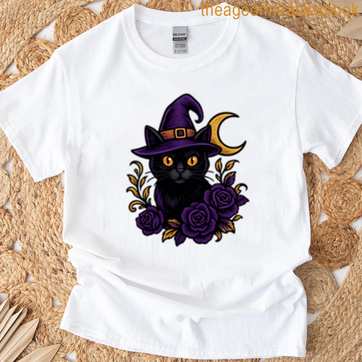 Witch Cat Crescent Charm T-shirt