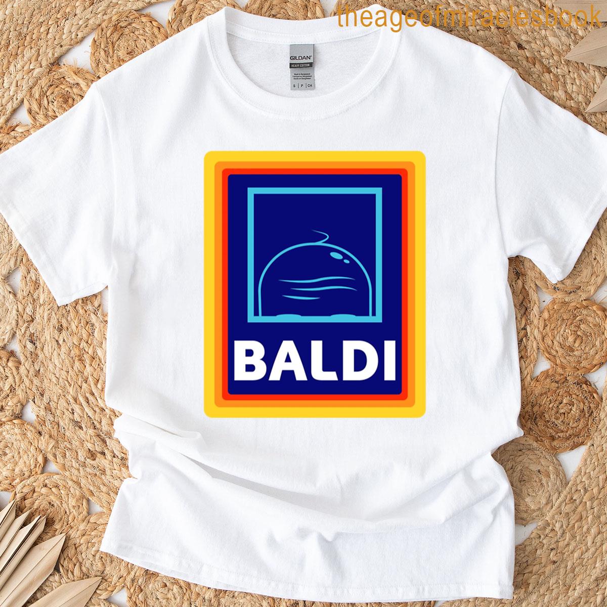 Baldi – Bald Head Aldi Logo T-shirt