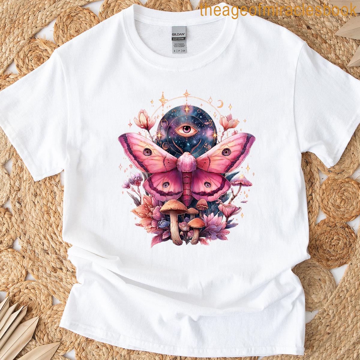 Celestial And Mystical Pink Moth T-shirt