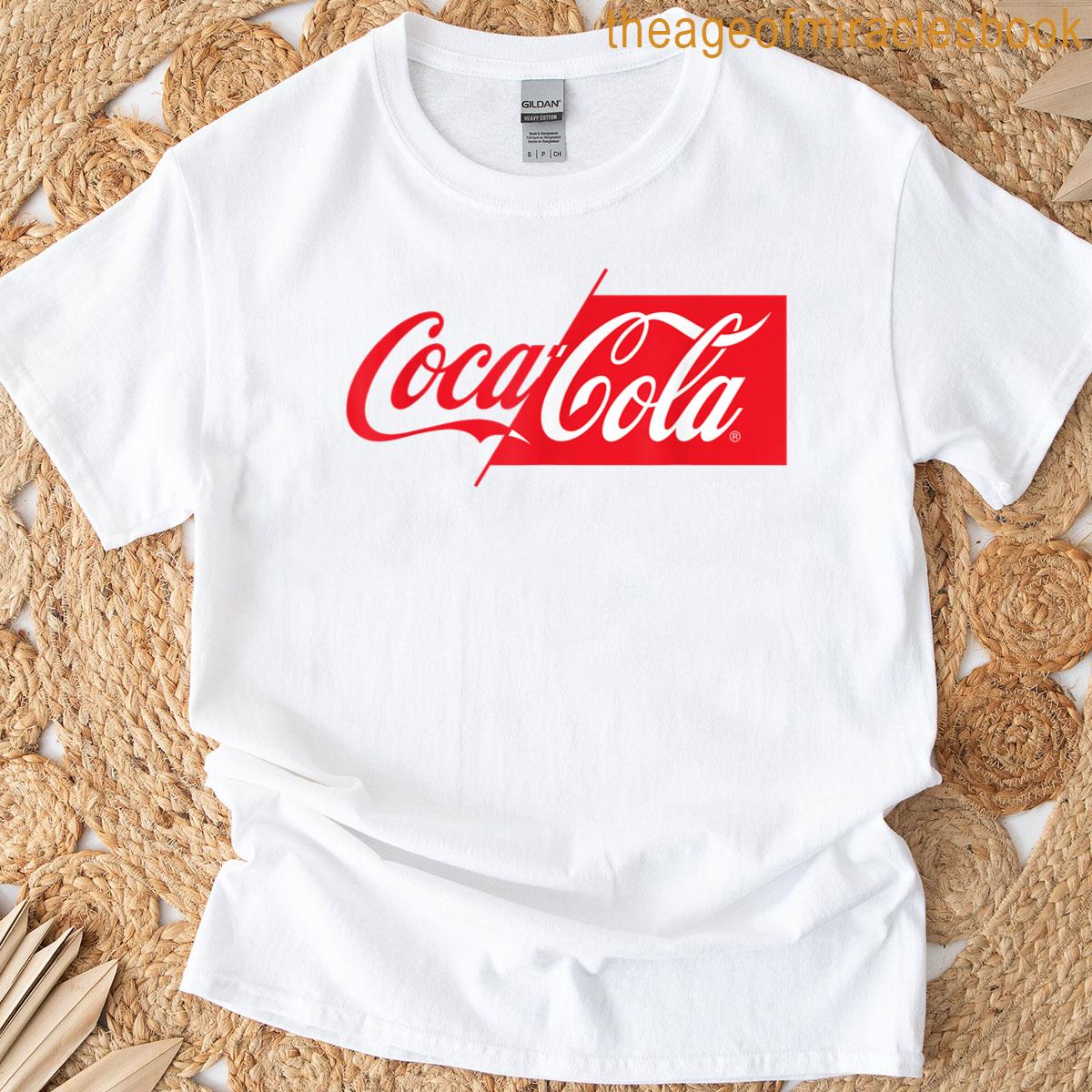 Coca Cola Half Red Half White Logo T-shirt