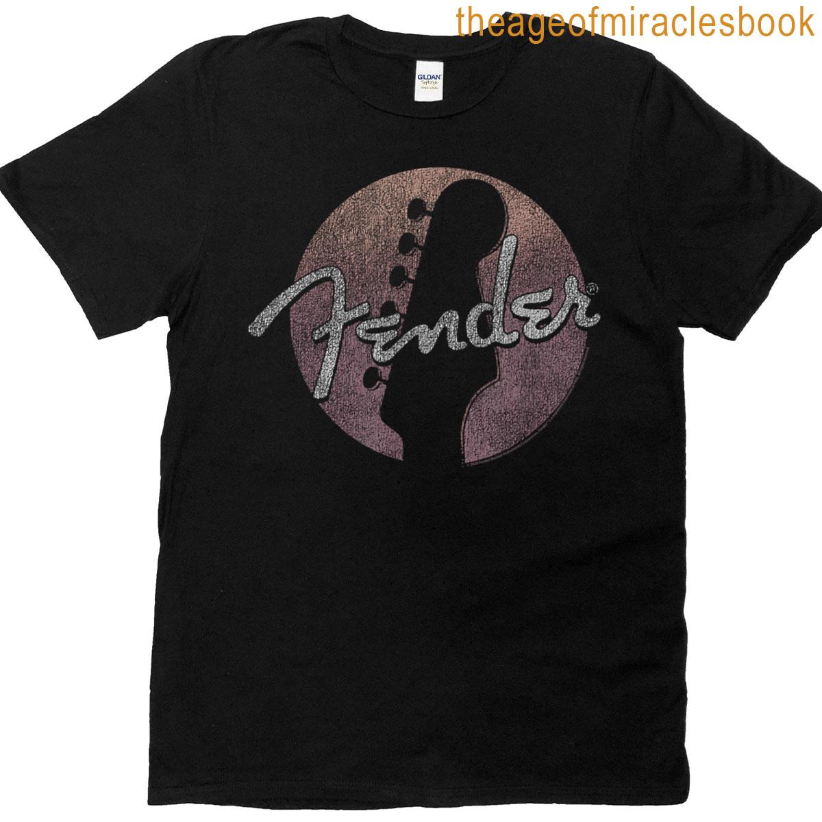 Fender Circle Guitar Headstock Logo T-shirt