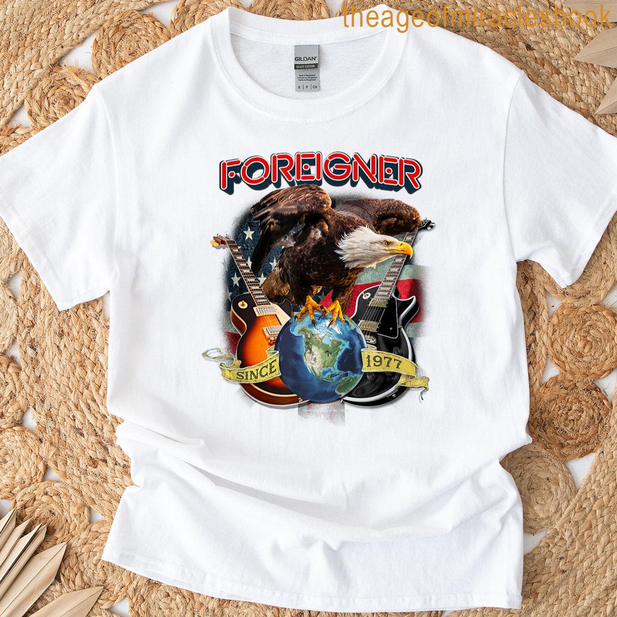 Foreigner Since 1977 Americana Eagle Logo T-shirt