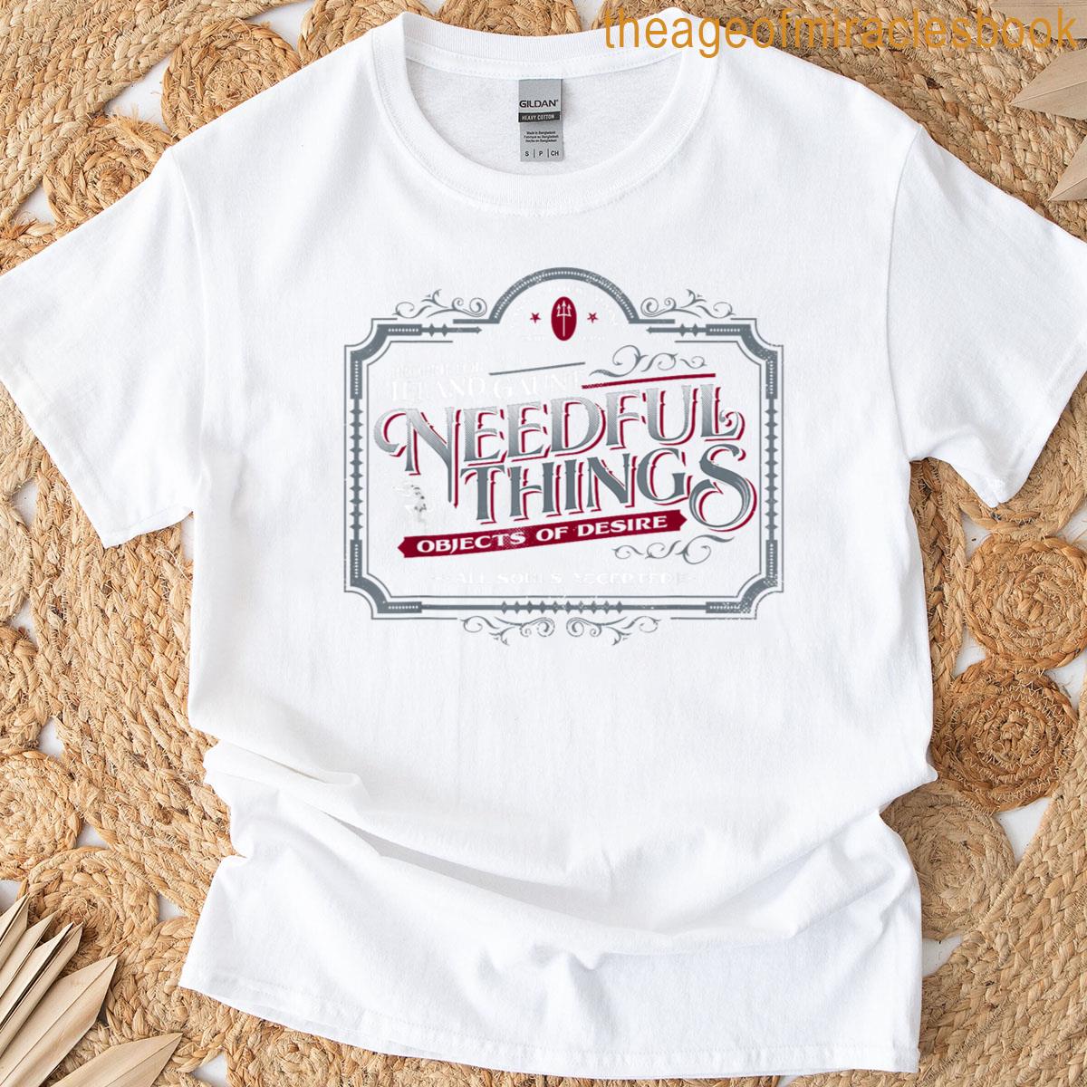Gothic Horror Graphic Logo Needful Things Devil T-shirt