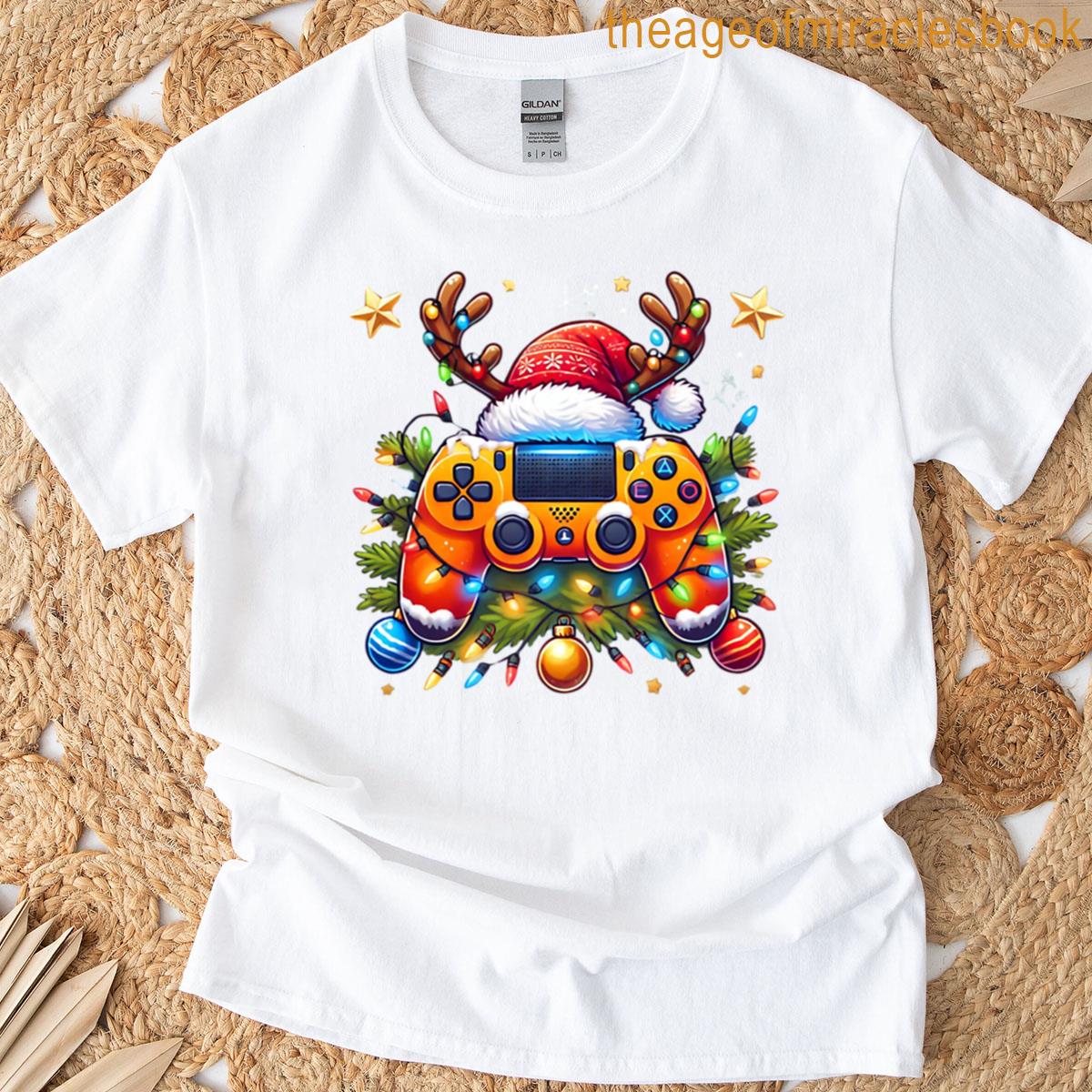Jolly Gaming Festive Controller With Christmas Flair T-shirt