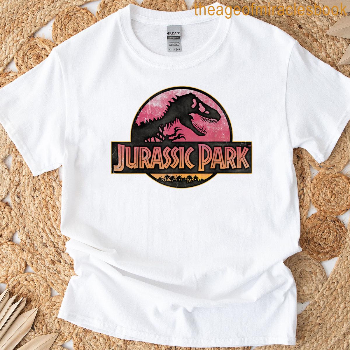 Jurassic Park Logo Gradient Sunset T-shirt