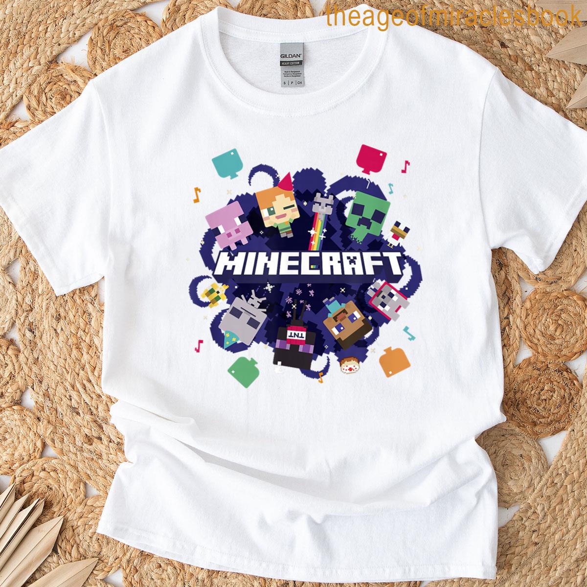 Minecraft Chibi Mobs Party Celebration Logo T-shirt