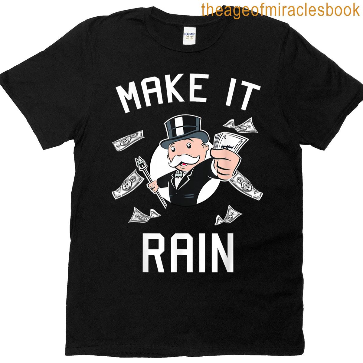 Monopoly Man Make It Rain Logo Portrait T-shirt