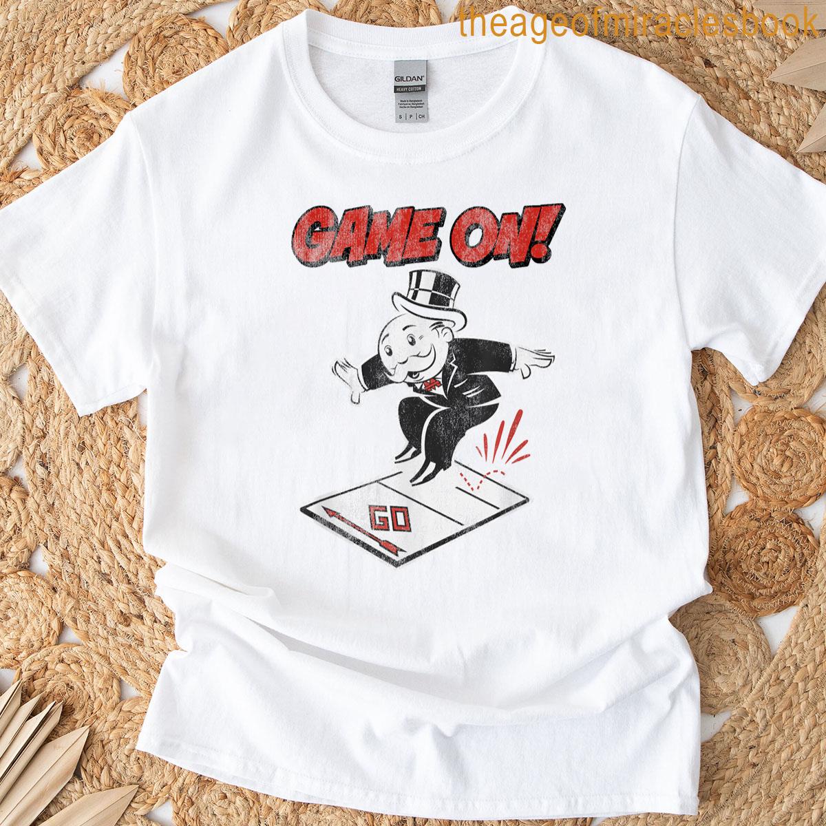 Monopoly Mr Monopoly Game On Distressed Logo T-shirt